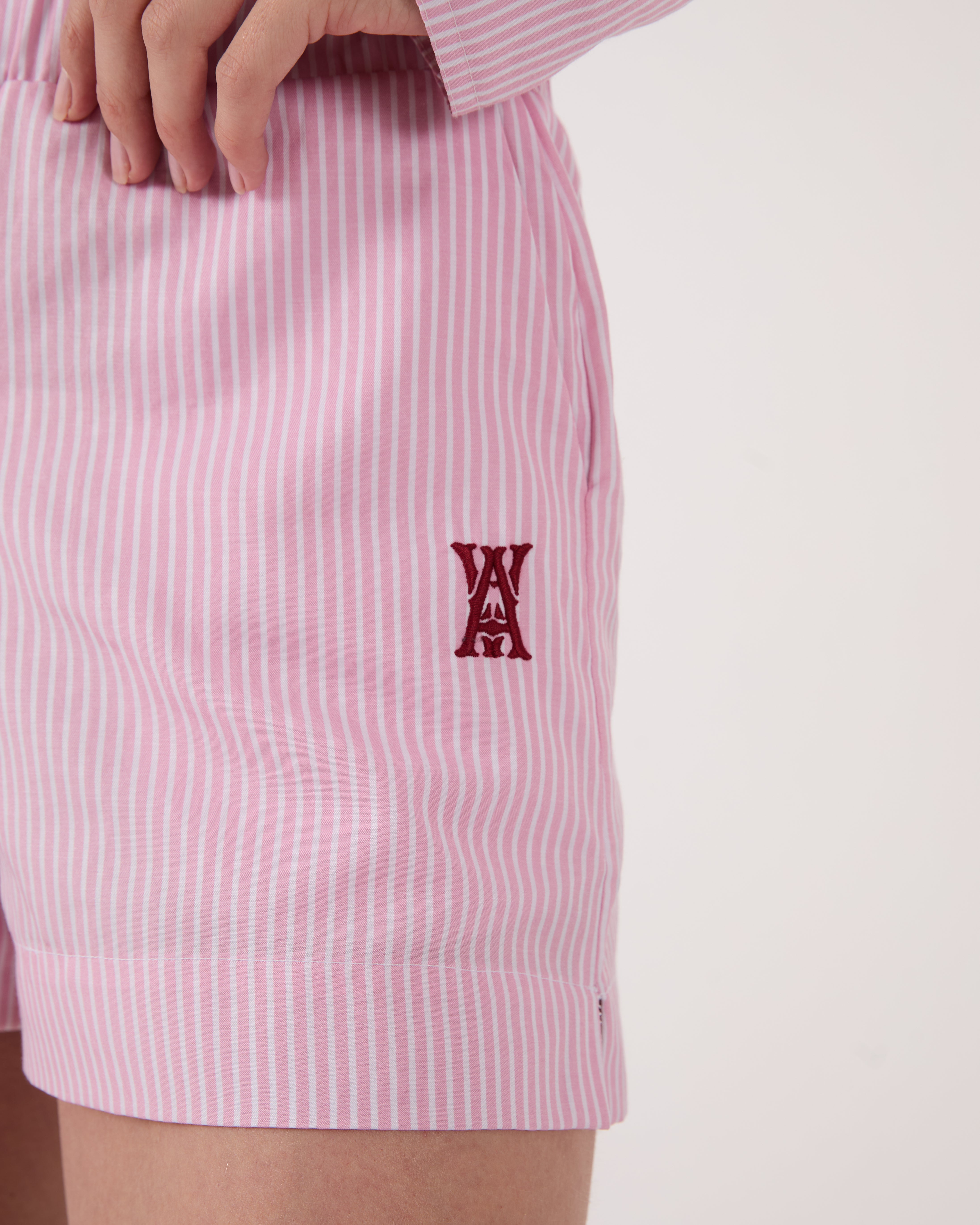 PINK STRIPE SHORTS