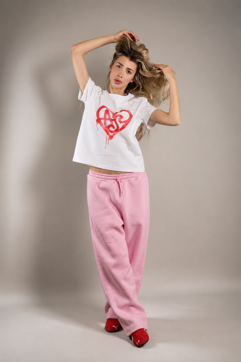 ANOTH PINK GENİŞ PAÇA PANTOLON