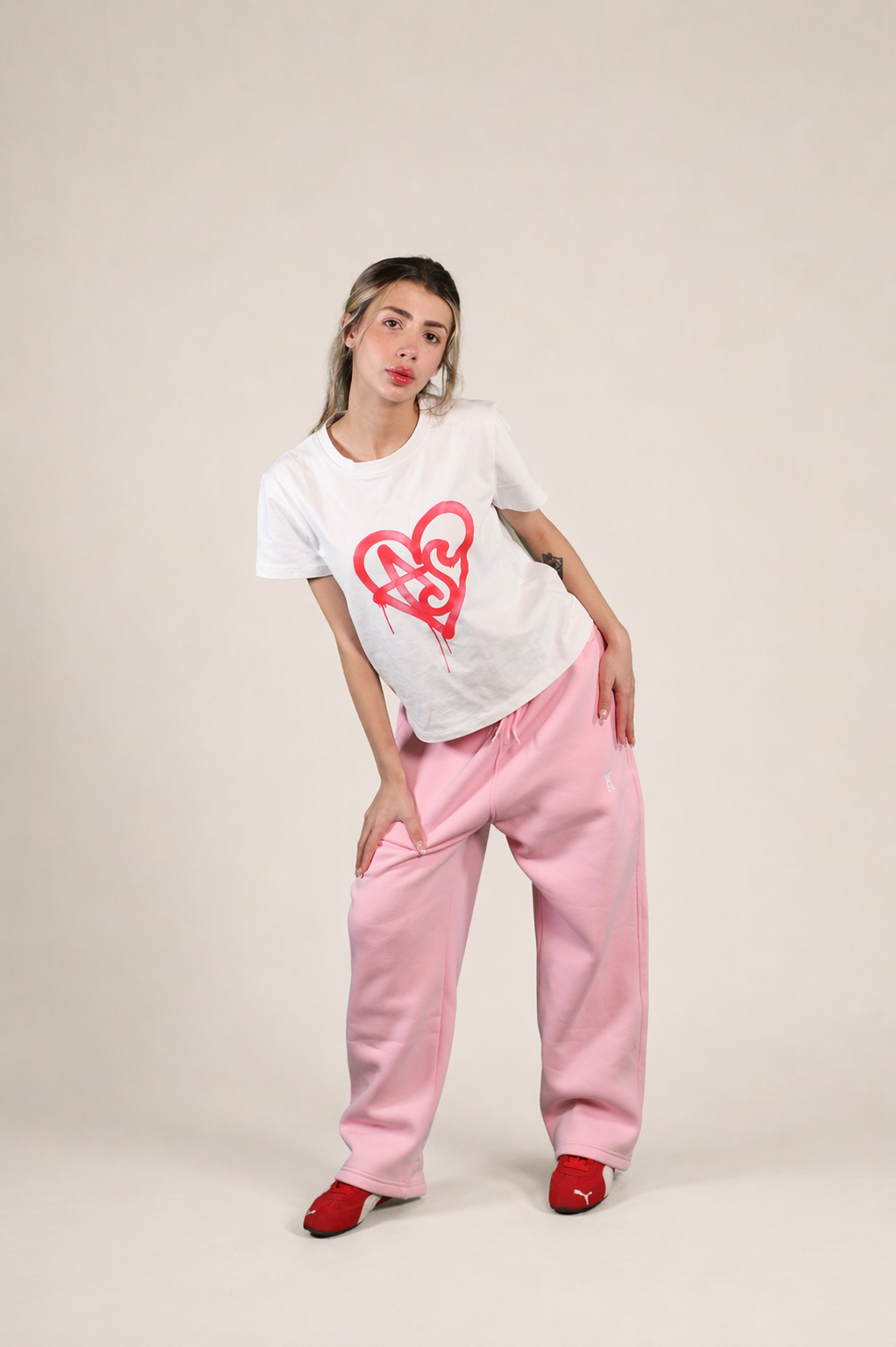 ANOTH HEART WHITE TEE
