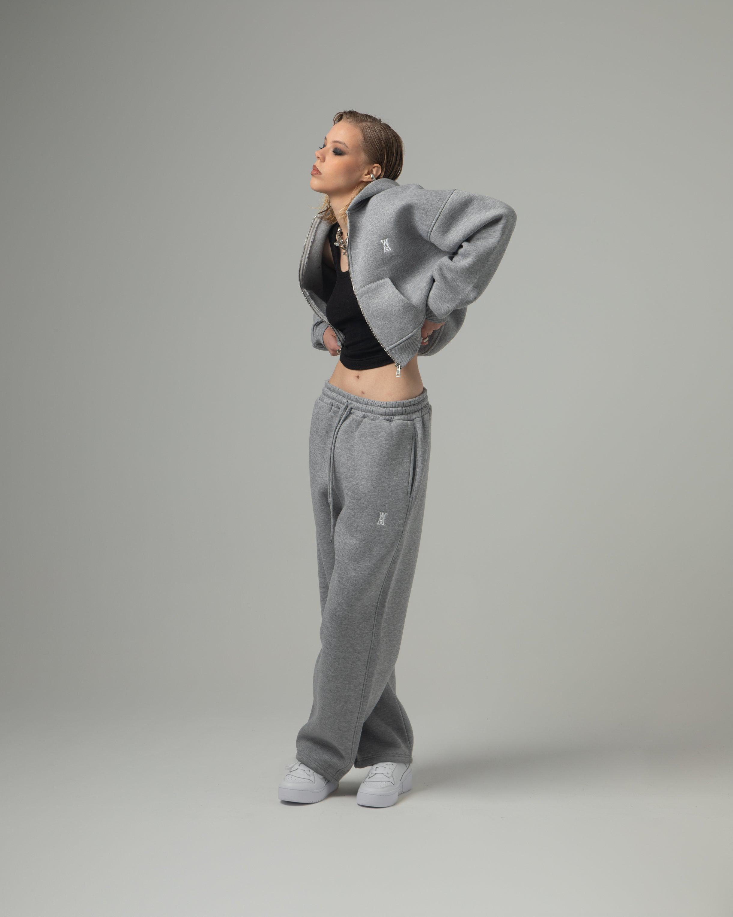 ANOTH GREY GENİŞ PAÇA PANTOLON