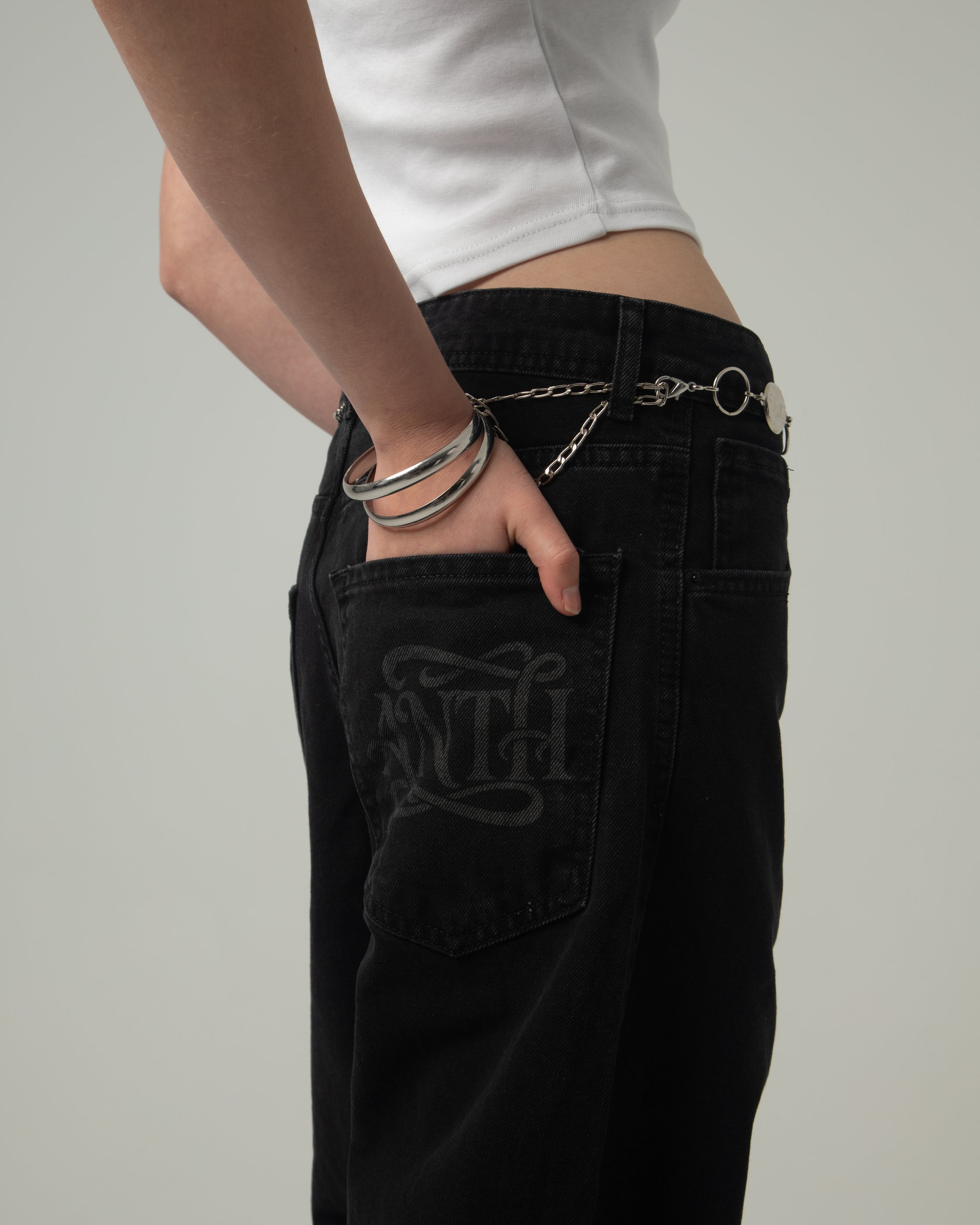ANOTH SİYAH DENİM PANTOLON