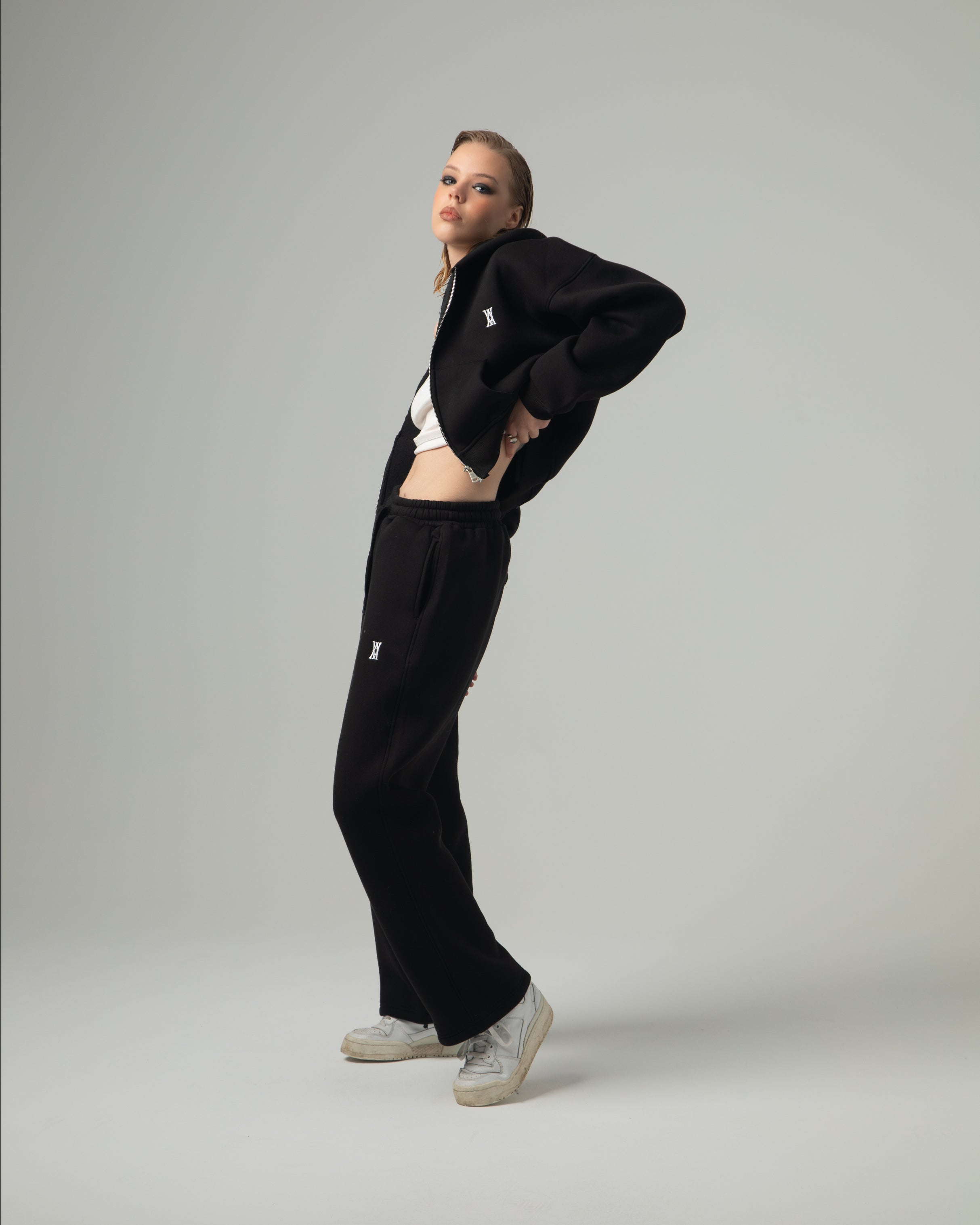 ANOTH BLACK GENİŞ PAÇA PANTOLON
