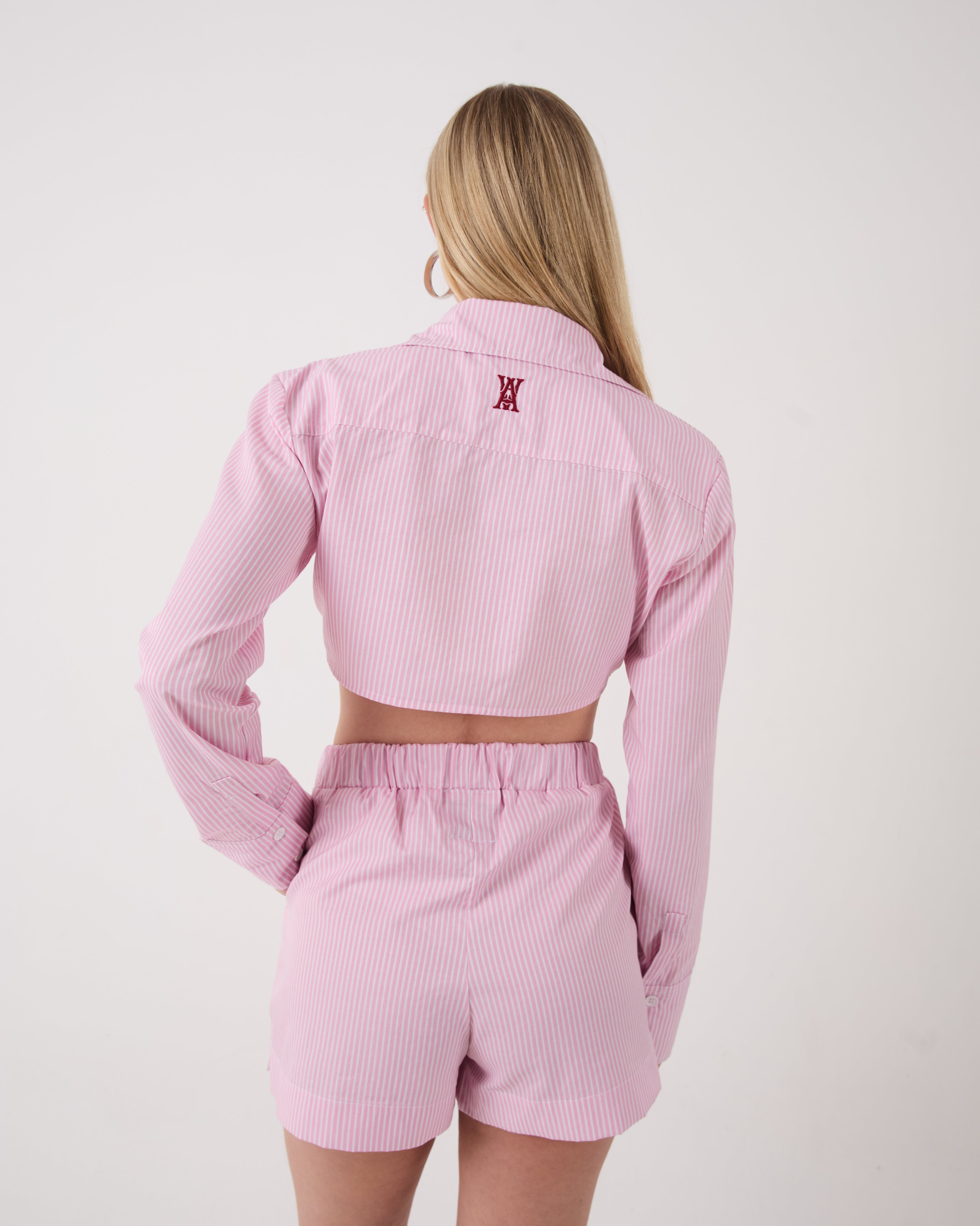 PINK STRIPE SHORTS