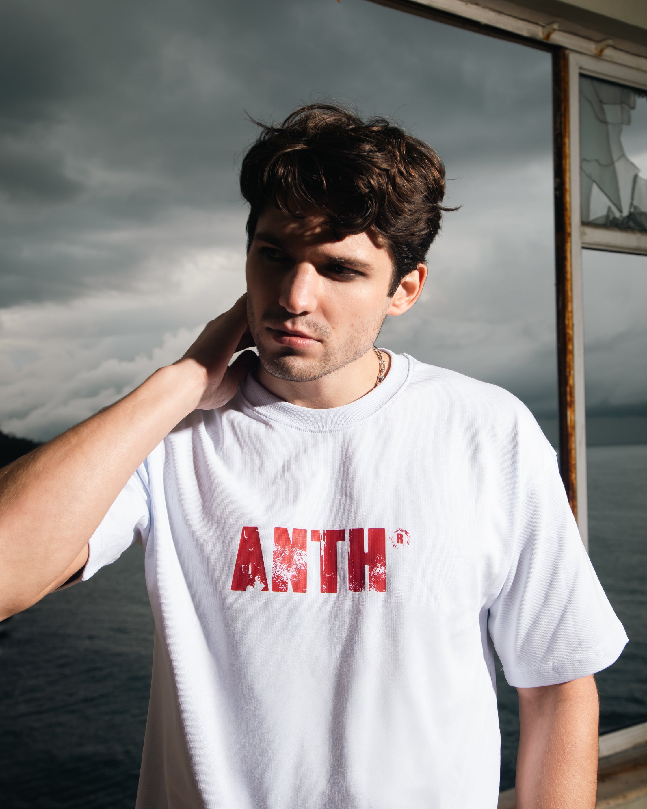ANTH RED CAMO BLACK TEE