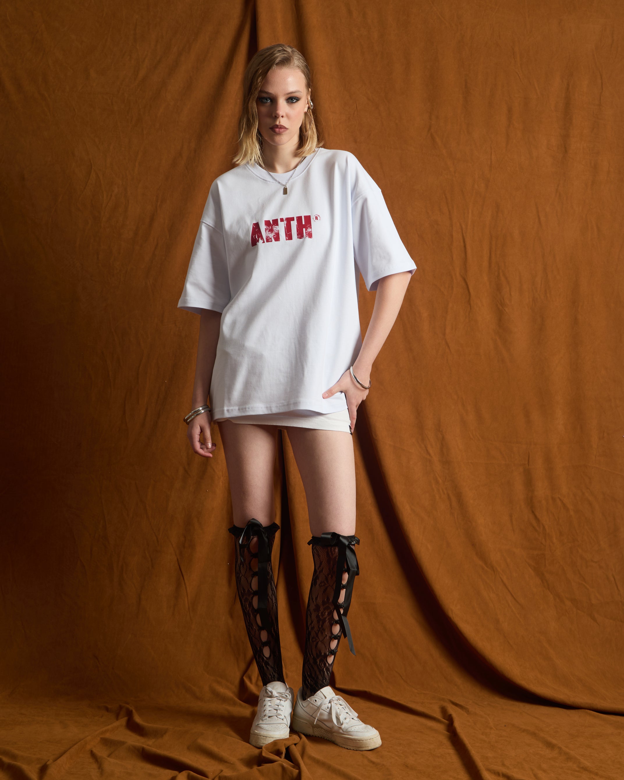 ANTH RED CAMO BLACK TEE