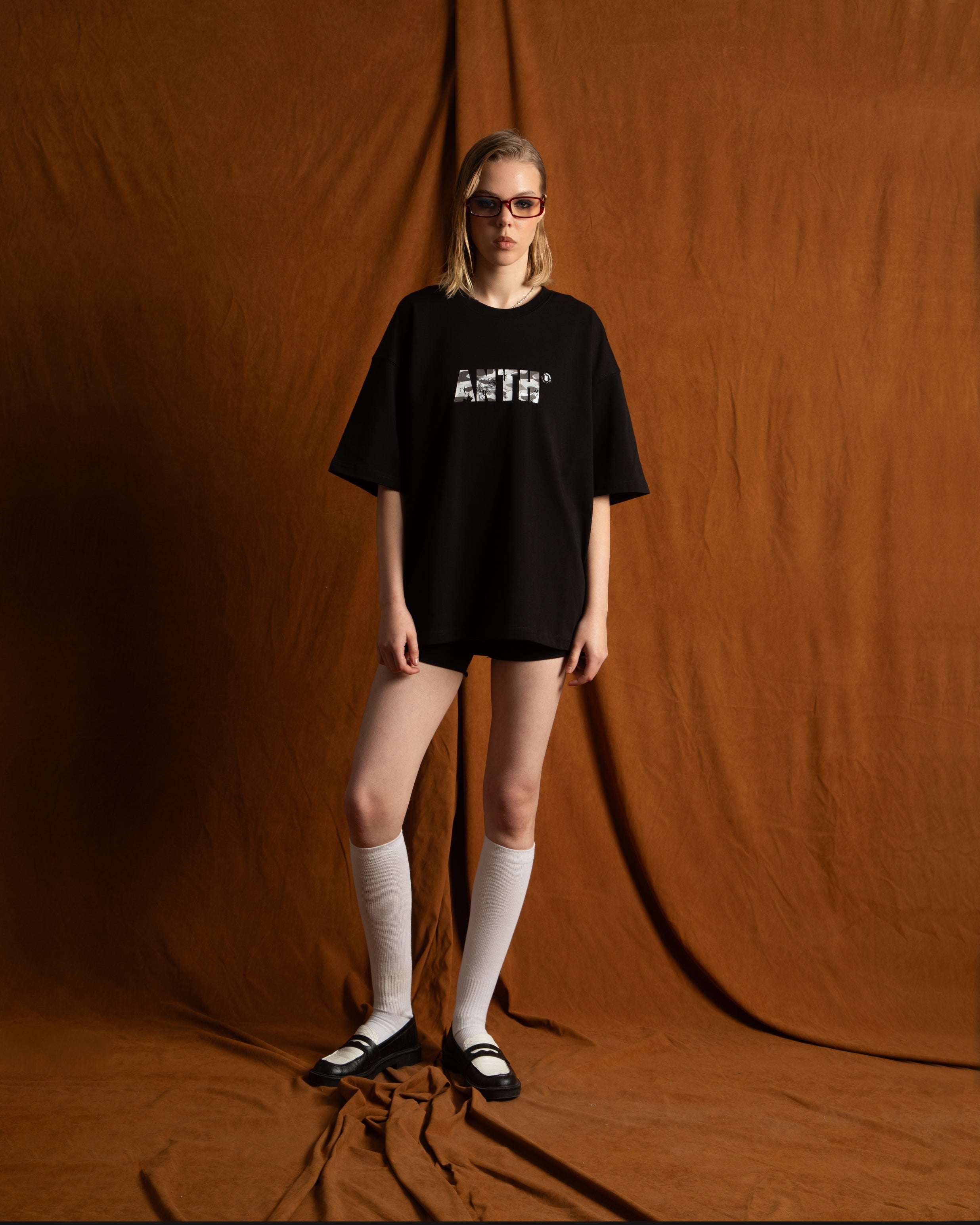 ANTH CAMO BLACK TEE